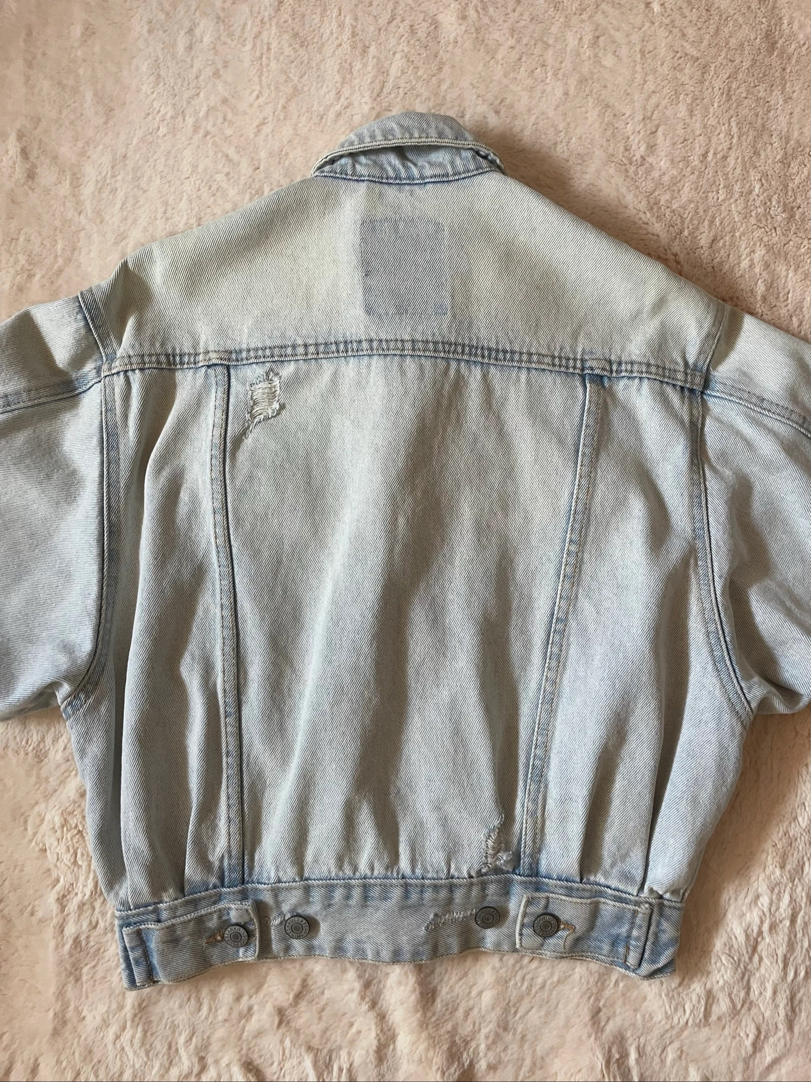 Veste en jean oversize Pull&Bear XS bleu clair – photo 10
